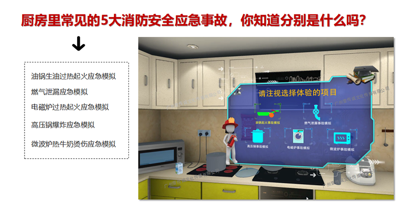 廣州壹傳誠VR VR廚房應(yīng)急處理 VR消防 VR消防知識